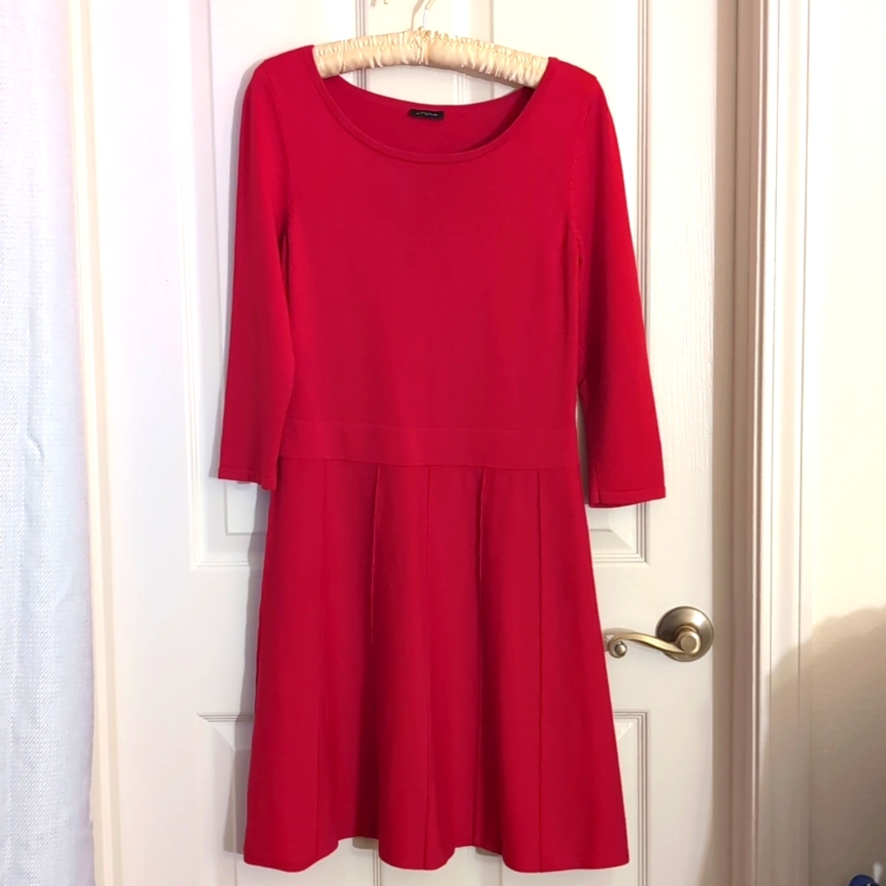 Classic Red Knit Sweater Dress by Ann Taylor
